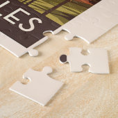 ロサンゼルスエコーパークレイクトラベルアートヴィンテージ ジグソーパズル (側面)