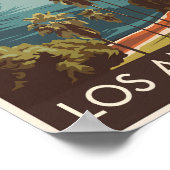 ロサンゼルスエコーパークレイクトラベルアートヴィンテージ ポスター (角)