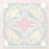 ロサンゼルスカラーのガラスコースター ガラスコースター (裏面)