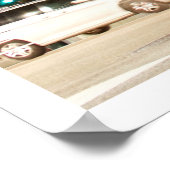 ロサンゼルスカリフォルニアのナイトフォトグラフィー・ダウンタウン ポスター (角)