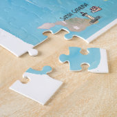 ロサンゼルスカリフォルニアのヴィンテージ旅行地図 ジグソーパズル (側面)