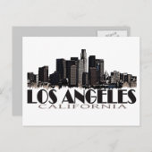 ロサンゼルスカリフォルニアの暗いスカイライン ポストカード (正面/裏面)