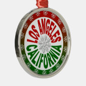 ロサンゼルスカリフォルニアの赤い緑のオーナメント メタルオーナメント (右)