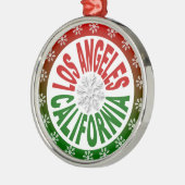ロサンゼルスカリフォルニアの赤い緑のオーナメント メタルオーナメント (左)