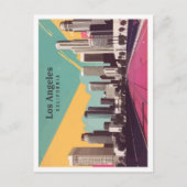 ロサンゼルスカリフォルニアアポップ・アートのートトラベルイラストレーション ポストカード (正面)