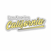 ロサンゼルスカリフォルニアイエロータイポグラフィ シール (正面)