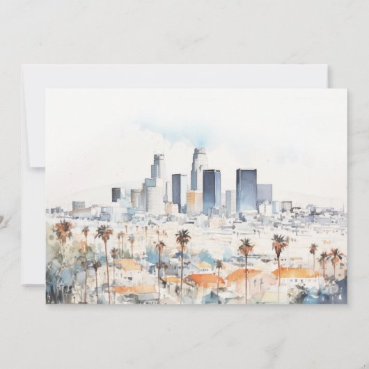 ロサンゼルスカリフォルニアウォーターカラーリハーサルディナー 招待状 (裏面)