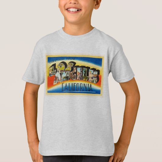 ロサンゼルスカリフォルニアカリフォルニアのヴィンテージ旅行記念品 Tシャツ (正面)