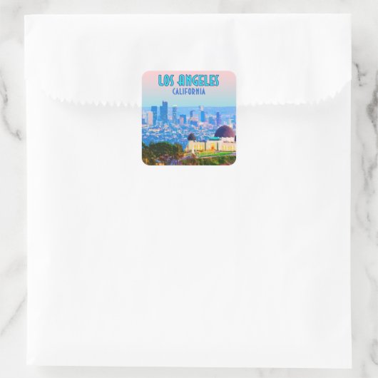 ロサンゼルスカリフォルニアグリフィス天文台 スクエアシール (バッグ)