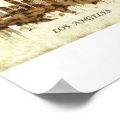 ロサンゼルスカリフォルニアシティスケープ ポスター (角)