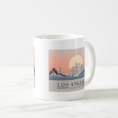 ロサンゼルスカリフォルニアスカイラインパステルトラベル コーヒーマグカップ (正面右)
