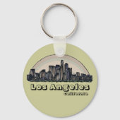 ロサンゼルスカリフォルニアスカイライン芸術的キーチェーン キーホルダー (正面)