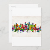 ロサンゼルスカリフォルニアスカイライン インビテーションポストカード (正面/裏面)