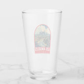 ロサンゼルスカリフォルニアトラベルアートエンブレム タンブラーグラス (裏面)