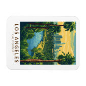 ロサンゼルスカリフォルニアトラベルアートヴィンテージ マグネット (横)