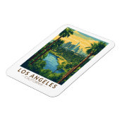 ロサンゼルスカリフォルニアトラベルアートヴィンテージ マグネット (左側)