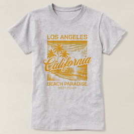 ロサンゼルスカリフォルニアビーチパラダイスウエストコースト Tシャツ