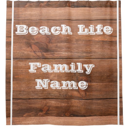 ロサンゼルスカリフォルニアビーチホームデコール シャワーカーテン (正面)