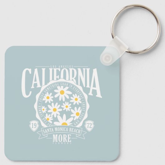 ロサンゼルスカリフォルニアフローラグラフィック キーホルダー (裏面)