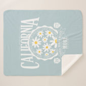 ロサンゼルスカリフォルニアフローラグラフィック シェルパブランケット (正面(横))