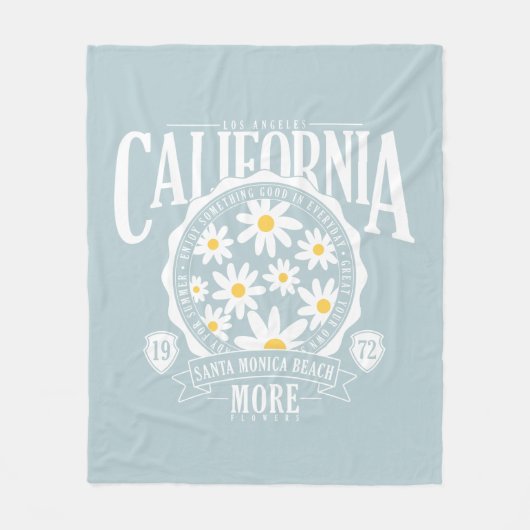 ロサンゼルスカリフォルニアフローラグラフィック フリースブランケット (正面)
