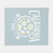 ロサンゼルスカリフォルニアフローラグラフィック フリースブランケット (正面(横))