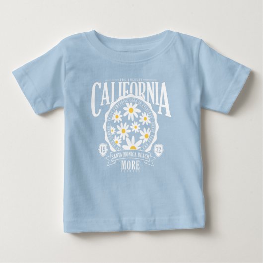 ロサンゼルスカリフォルニアフローラグラフィック ベビーTシャツ (正面)