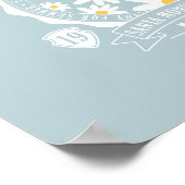 ロサンゼルスカリフォルニアフローラグラフィック ポスター (角)