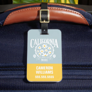 ロサンゼルスカリフォルニアフローラグラフィック ラゲッジタグ
