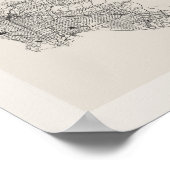 ロサンゼルスカリフォルニアボホアーチ通りの地図 ポスター (角)