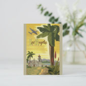 ロサンゼルスカリフォルニアレトロヴィンテージ旅行ポスター ポストカード (スタンド正面)