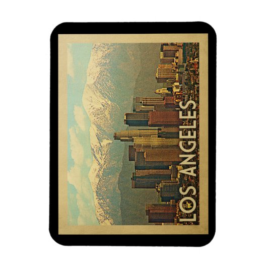 ロサンゼルスカリフォルニアヴィンテージ旅行 マグネット (縦)