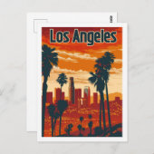 ロサンゼルスカリフォルニアヴィンテージ有名トラベルプレイス ポストカード (正面/裏面)