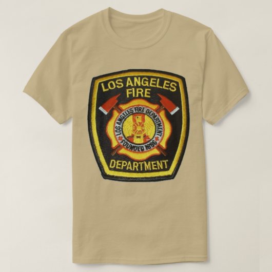 ロサンゼルスカリフォルニア消防署クラシックTSh Tシャツ (デザイン正面)