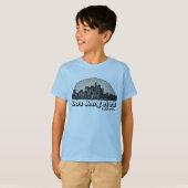 ロサンゼルスカリフォルニア芸術的の少年スカイラインティー Tシャツ (正面フル)