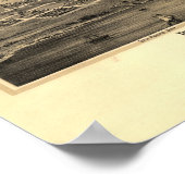 ロサンゼルスカリフォルニア1877アンティークパノラママップ ポスター (角)