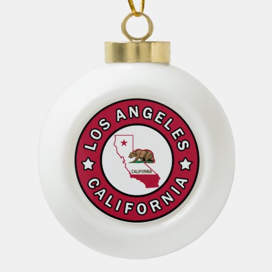 ロサンゼルスカリフォルニア セラミックボールオーナメント (正面)
