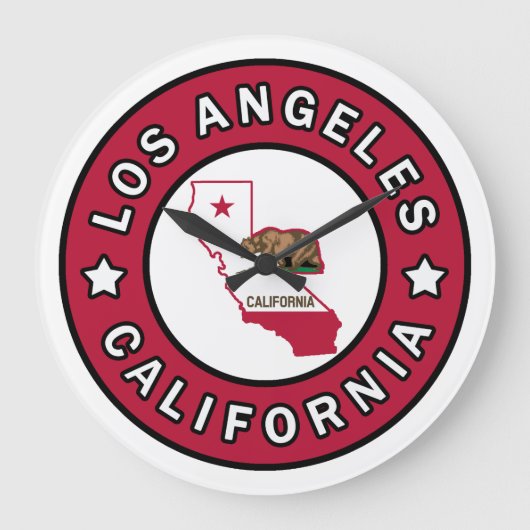 ロサンゼルスカリフォルニア ラージ壁時計 (正面)