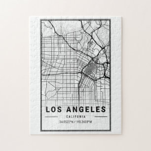 ロサンゼルスカリフォルニアUSAシティズトラベルシティマップ ジグソーパズル