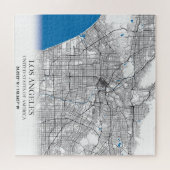 ロサンゼルスカリフォルニアUSAトラベルシティマップ ジグソーパズル (横)