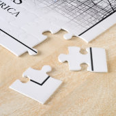 ロサンゼルスカリフォルニアUSAトラベルシティマップ ジグソーパズル (側面)