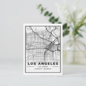 ロサンゼルスカリフォルニアUSAトラベルシティマップ ポストカード (スタンド正面)