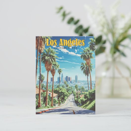 ロサンゼルスカリフォルニアUSAヴィンテージトラベル ポストカード (スタンド正面)