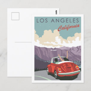 ロサンゼルスカリフォルニアUSA有名な旅行の場所 ポストカード