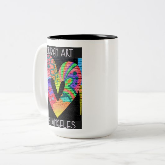 ロサンゼルスカリフカッコいいォルニア通りアート ツートーンマグカップ (正面左)