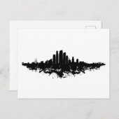 ロサンゼルスシティスカイライン水彩 ポストカード (正面/裏面)