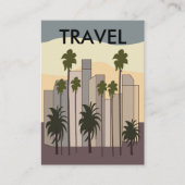 ロサンゼルスシティスケップサンセットパームツリーズカリフォルニア 名刺 (正面)