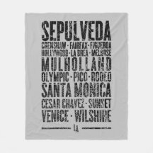 ロサンゼルスシティ通りの地図