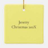 ロサンゼルススカイライン緯度と経度 セラミックオーナメント (裏面)