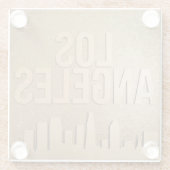 ロサンゼルススカイライン金ゴールドコースター ガラスコースター (裏面)